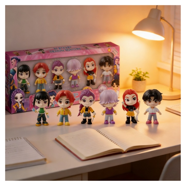 Комплект фигурки Demon Slayer Lime Fofen, 6 броя, многоцветни, от PVC