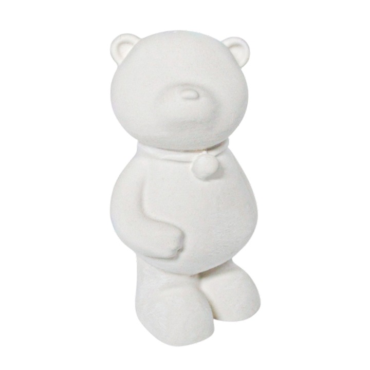 Kreatív készlet festhető gipszfigurával - Mackó - 5.5 cm magas