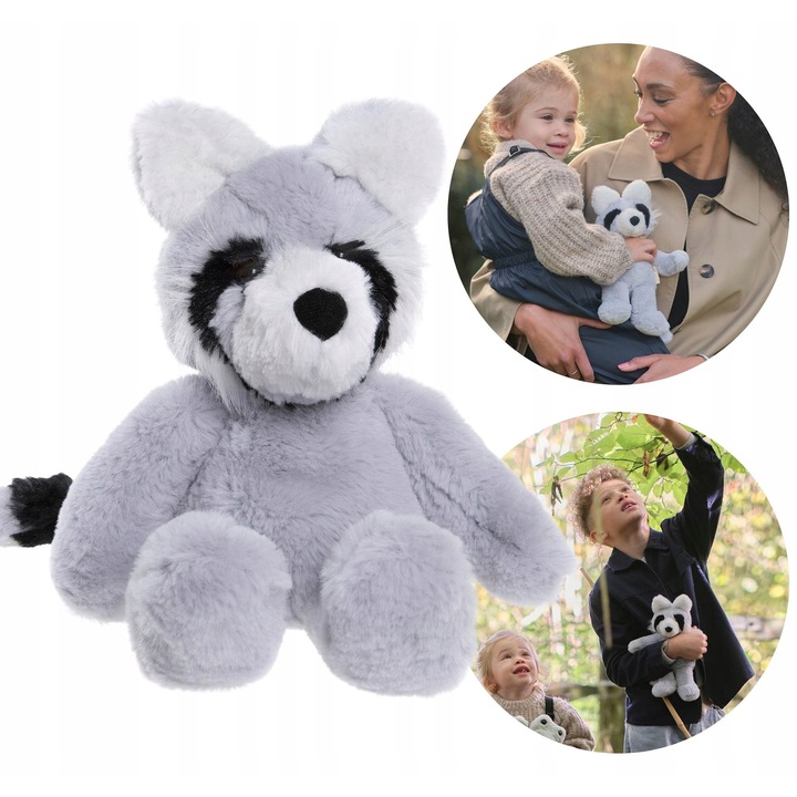 Jucarie de plus Raton Riley, Charlie Bears, 24 cm, gri, din seria Bear&Me