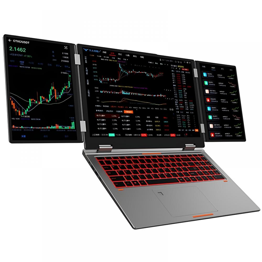 Laptop MAX16, 16 inch + 10.5 inch + 10.5 inch, 32GB DDR4, 1TB SSD, Argintiu