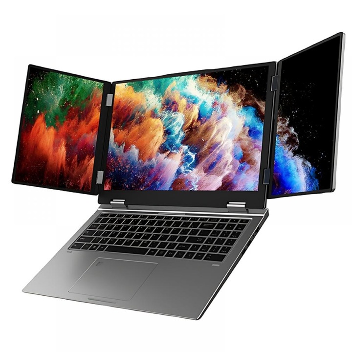 Лаптоп MAX16, 16 инча + 10.5 инча + 10.5 инча, 32GB DDR4, 1TB SSD, сребрист