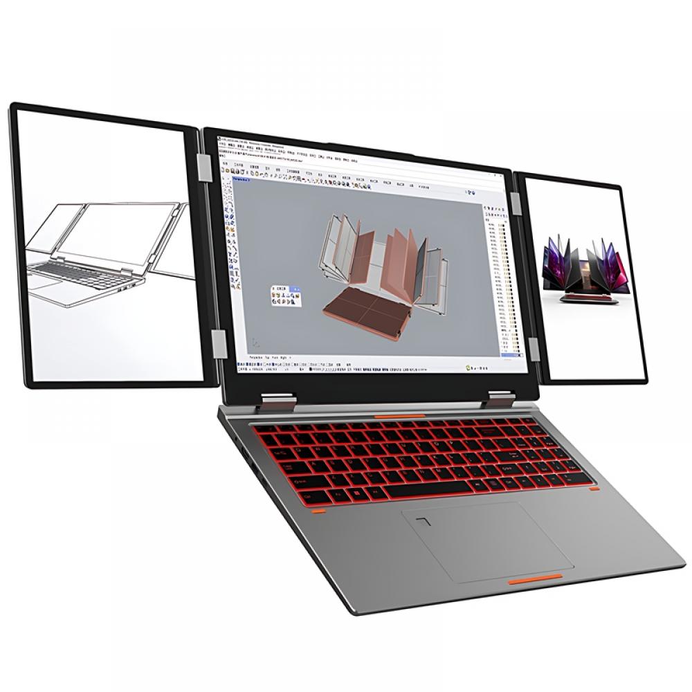 Laptop MAX16, 16 inch + 10.5 inch + 10.5 inch, 32GB DDR4, 1TB SSD, Argintiu