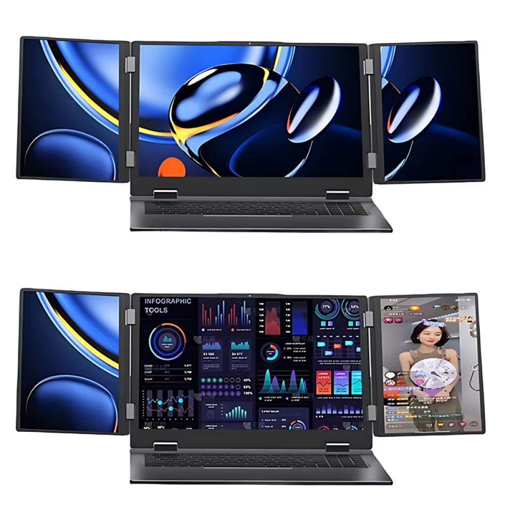 Laptop MAX16, 16 inch + 10.5 inch + 10.5 inch, 32GB DDR4, 1TB SSD, Argintiu