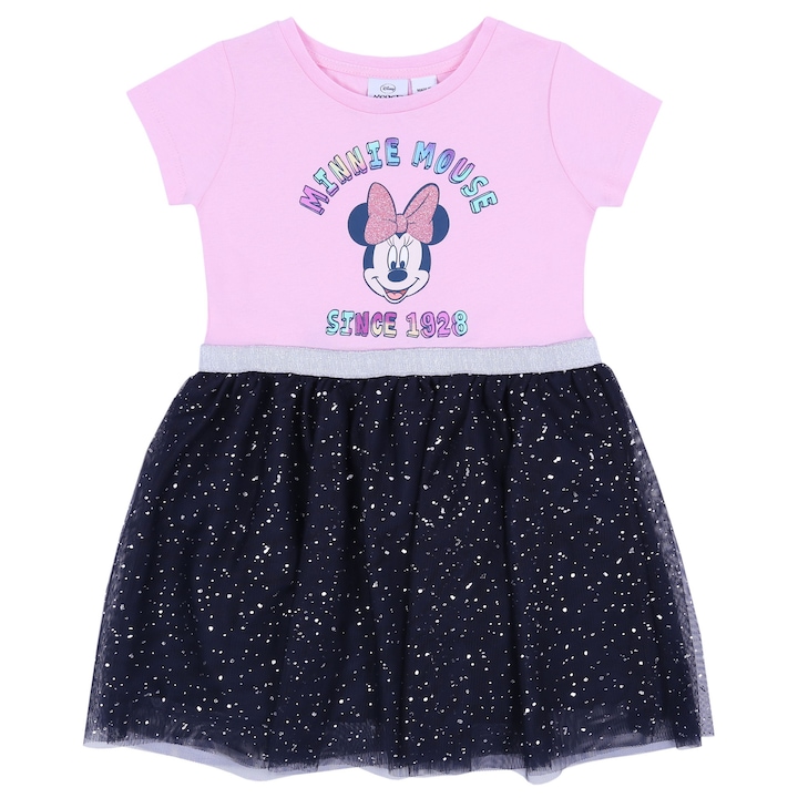 Rochie, Disney, Bumbac, Minnie Mouse - 56875, Roz/Albastru