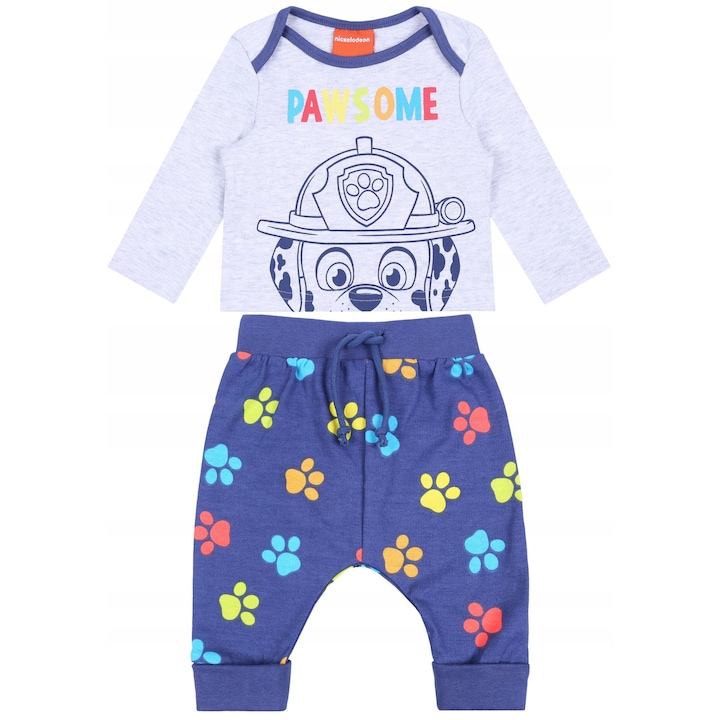 Compleu baieti Nickelodeon Paw Patrol, bumbac, multicolor, 92 CM
