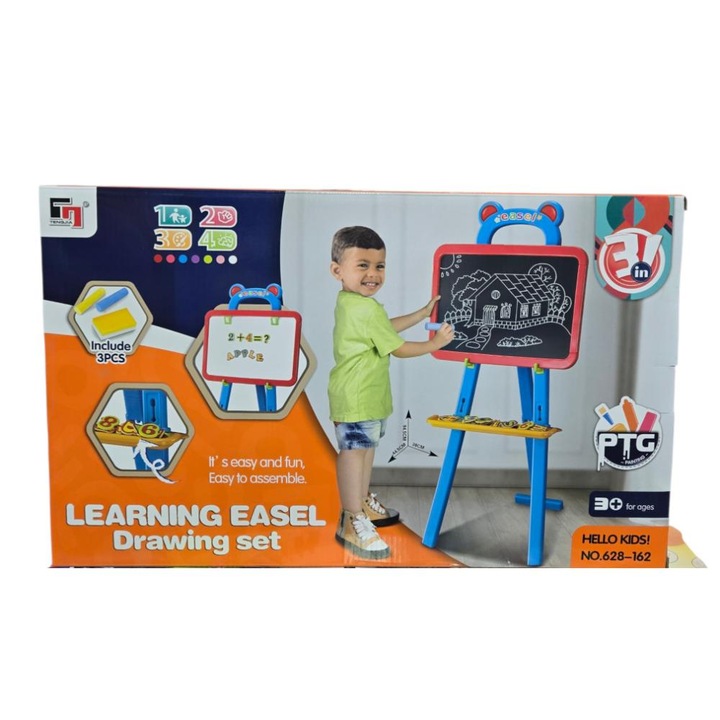 Tabla educativa multifunctională Picolino, set cu 84 magneți, dimensiuni 95x45x38cm, plastic