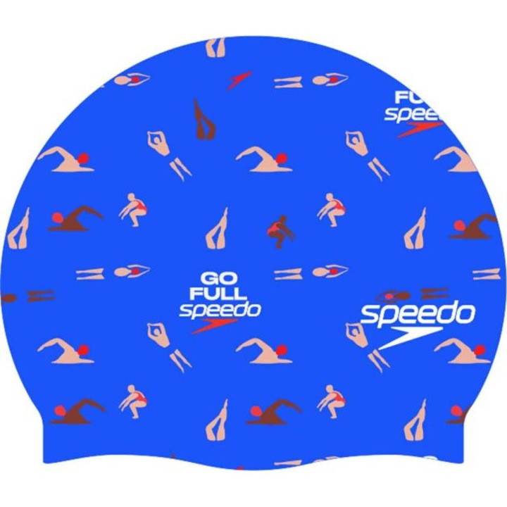 Speedo Slogan Prt felnőtt úszósapka, Piros