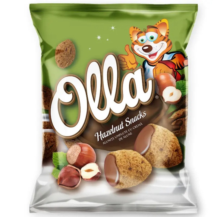 OLLA Snacks - Alunite umplute cu crema de alune 100g