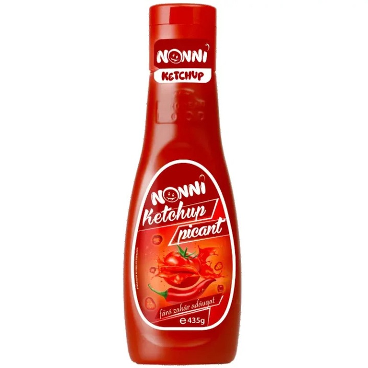 NONNI Ketchup Picant fara zahar adaugat – 435 gr