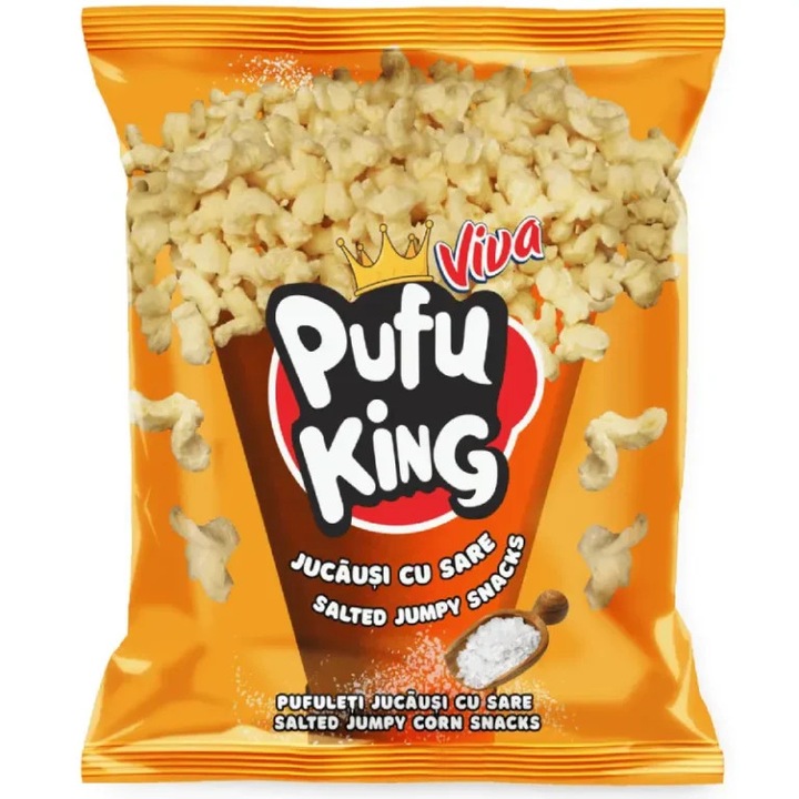 Viva Pufu King Pufuleti Jucausi cu Sare 80 G