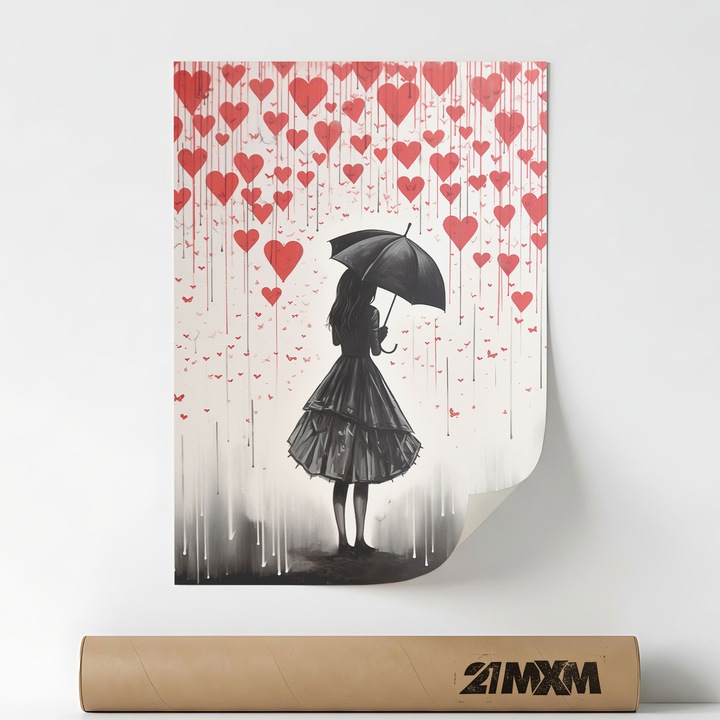 Плакат „Изкуство 01“ върху матово платно – минималистичен дизайн, 30 x 40 см, без рамка