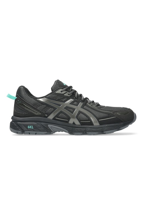 Asics, Pantofi sport din plasa cu garnituri din material sintetic Gel-Venture 6, Negru/Argintiu