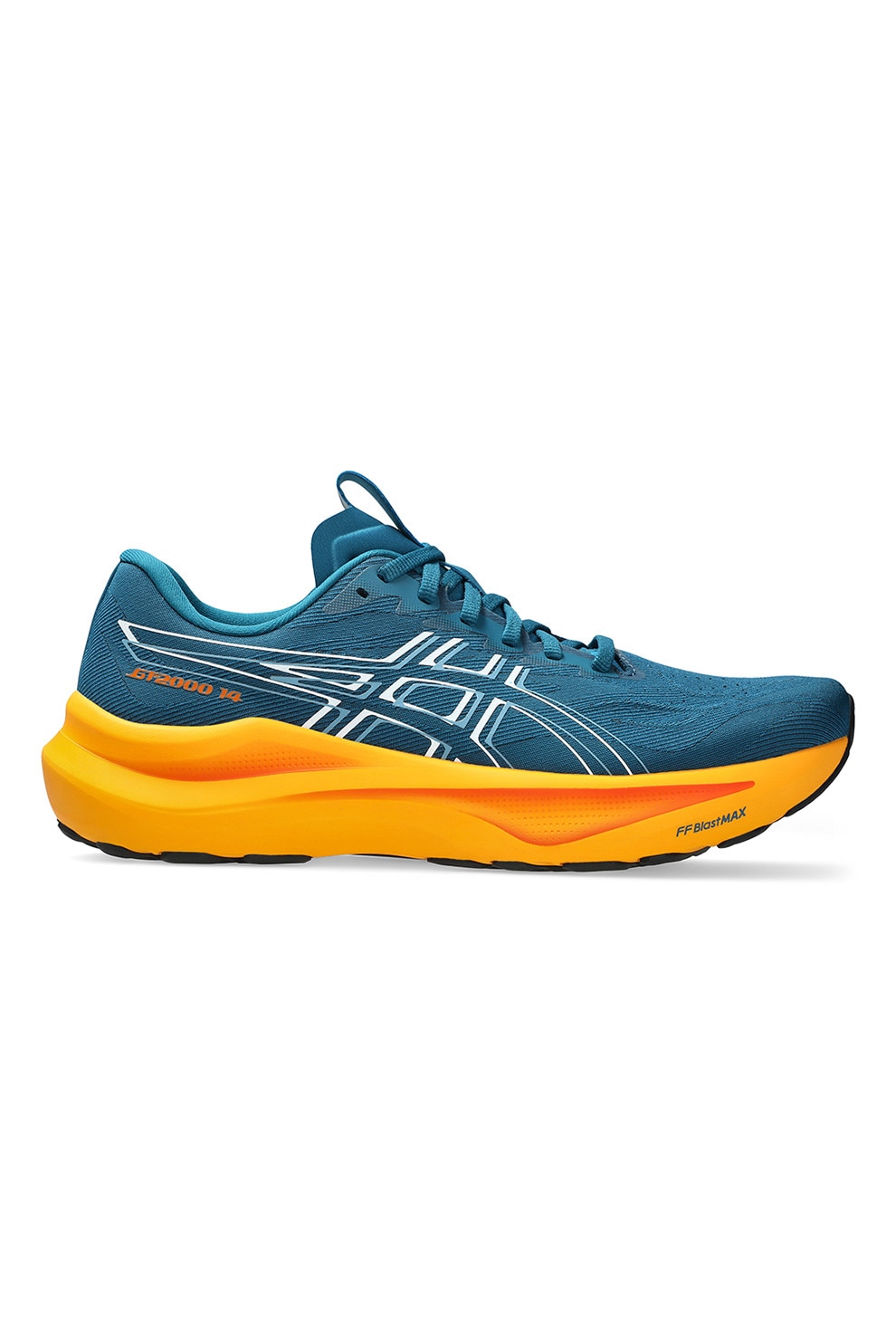 Asics, Pantofi din material textil pentru alergare GT-2000, Alb, Albastru petrol, 10
