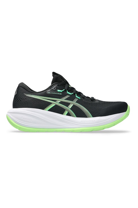 Asics, Pantofi pentru alergare Gel Cumulus 28, Negru/Verde menta