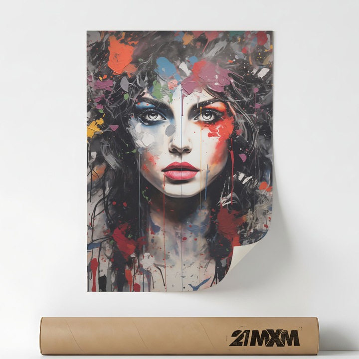 Плакат „Arta 07“ върху матово платно – минималистичен дизайн, 30 x 40 см, без рамка