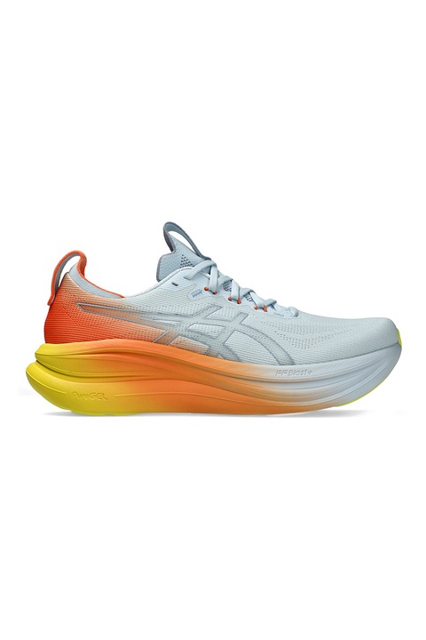 Asics, Pantofi low-cut pentru alergare Gel-Nimbus 28, Gri deschis/Coral