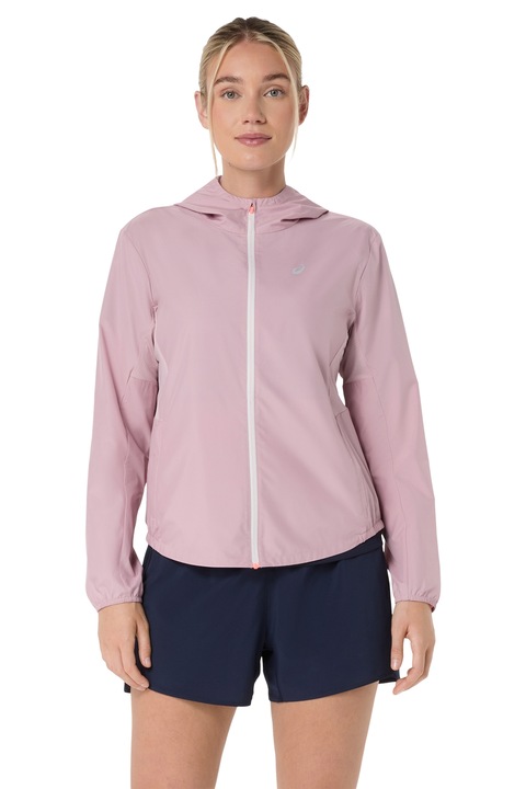 Asics, Яке за бягане Core с качулка, Прашно розово