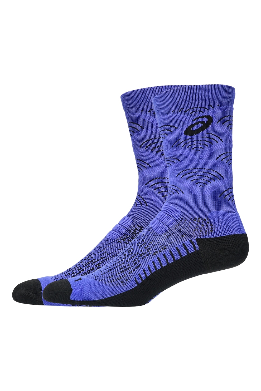 ESOW スイスイ Asics, Sosete cu model, pentru alergare, Negru, Albastru indigo