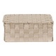 Cutie de depozitare impletita bej cu capac, 30×20×12 cm – organizator elegant pentru birou, baie