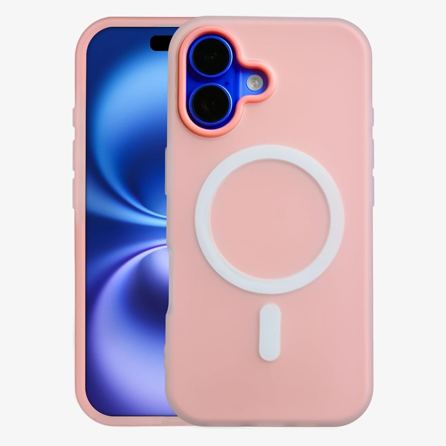 Husa Telefon Jelly Magnetic 2in1, Flippy, Compatibila cu Apple iPhone 17 Air, din PC+TPU, Magsafe, Finisaj Mat, Roz