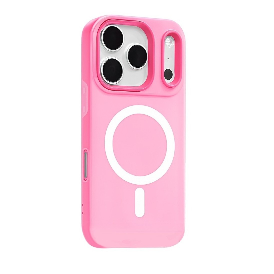 Husa Telefon Jelly Magnetic 2in1, Flippy, Compatibila cu Apple iPhone 17 Pro, din PC+TPU, Magsafe, Finisaj Mat, Roz