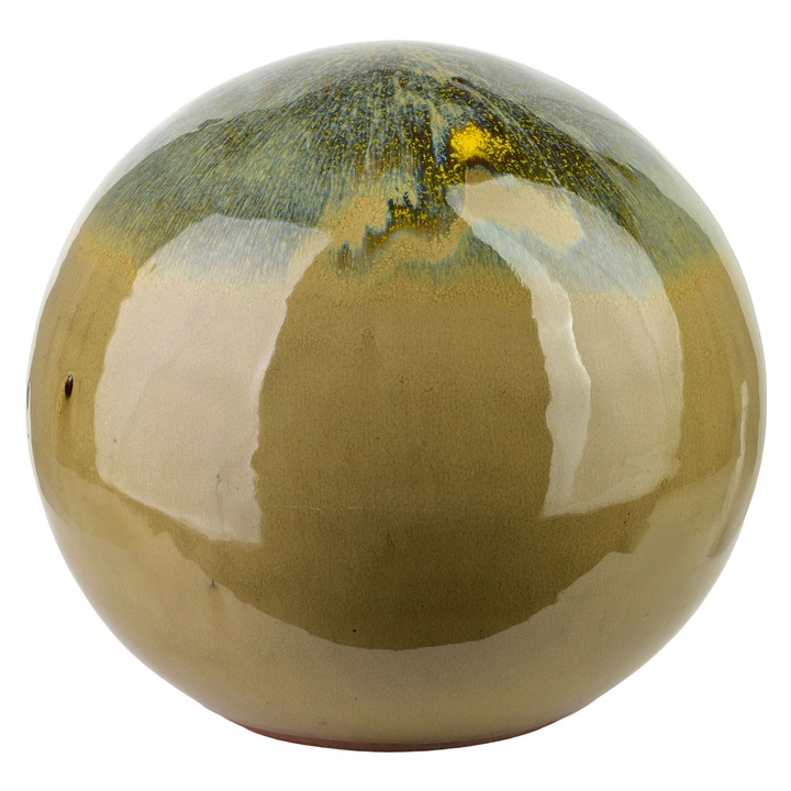 Sfera decorativa ceramica Saggio Sunset, Mondex, 25cm, verde natural
