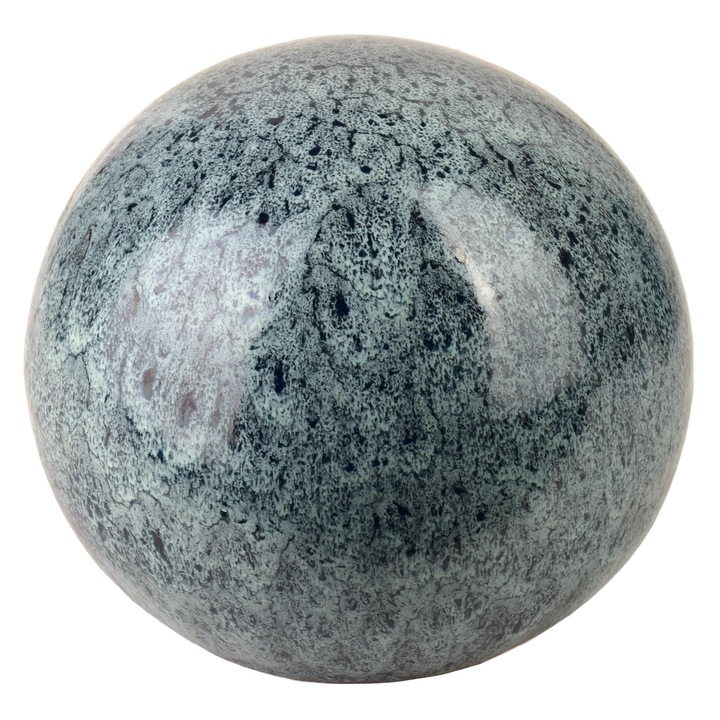 Sfera decorativa ceramica Saggio Saphire, Mondex, 20cm, culoare safira, pentru interior si exterior