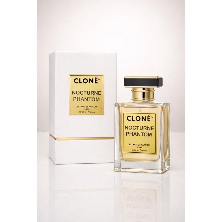 Parfum unisex, Clone Nocturne Phantom, 50 ml, note de rom și cafea, ambalaj elegant