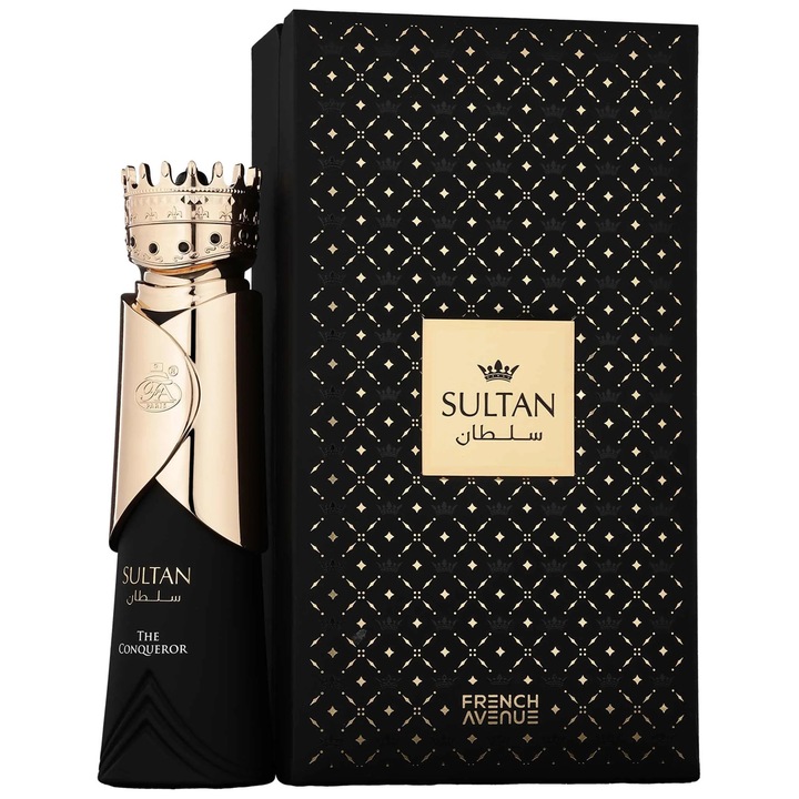 Apa de parfum unisex French Avenue Sultan The Conqueror 100ml, note de piele, cardamom, 2024