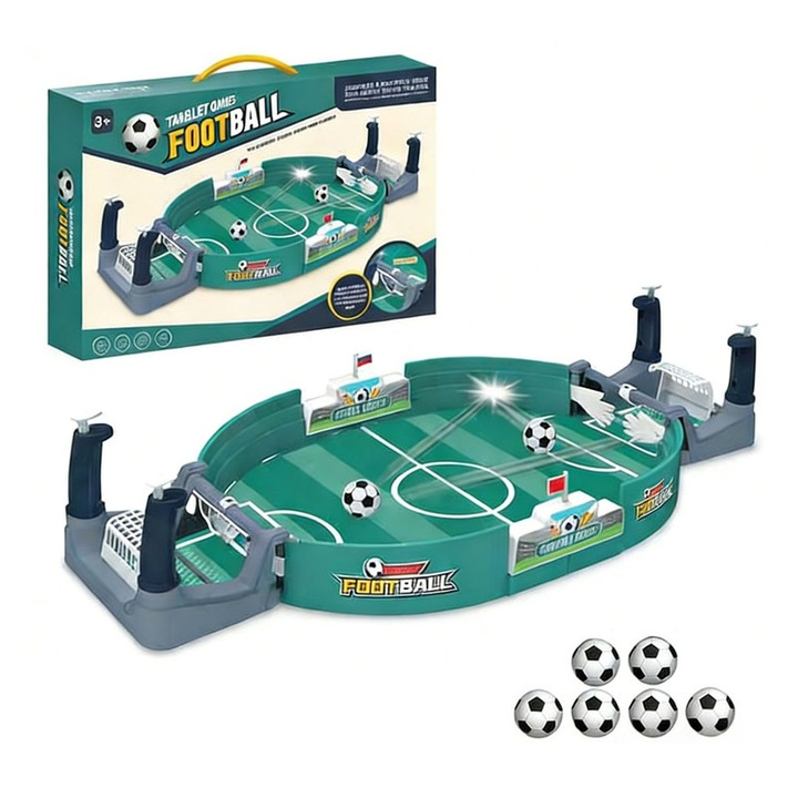 Топка за футбол на маса, Cohhome, 42x21x9см, комплект с 6 топки, за 2 играча, интерактивна настолна игра