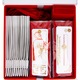 Box Martisoare 12 buc. - Brosa-Bratara Alb-Rosu Gold Plated Alpha