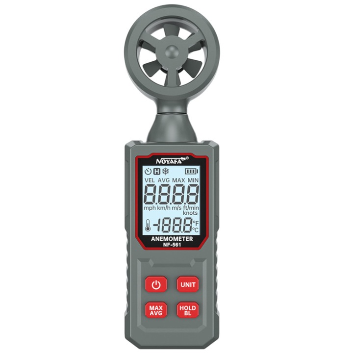 Anemometru NOYAFA NF-561 – masurator de viteza a vantului si temperatura, 30 m/s, LCD