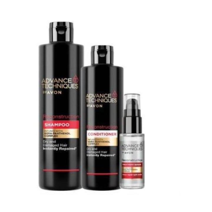 Set AT Reconstruction cu Complexul Kera Panthenol, Sampon 400 ml, Balsam 250 ml, Ser Tratament 30 ml