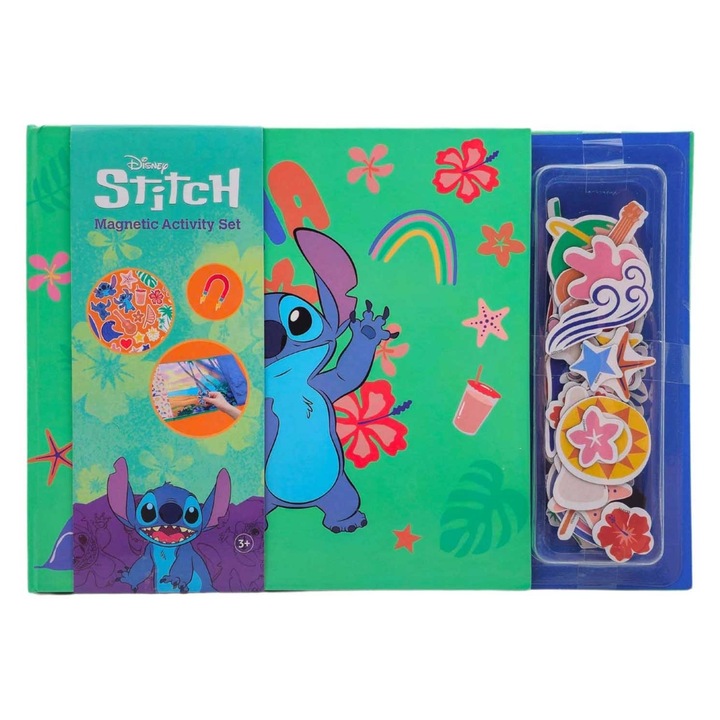 Carte Magnetică Disney Stitch, Activități Interactive cu Magneți, 3 ani
