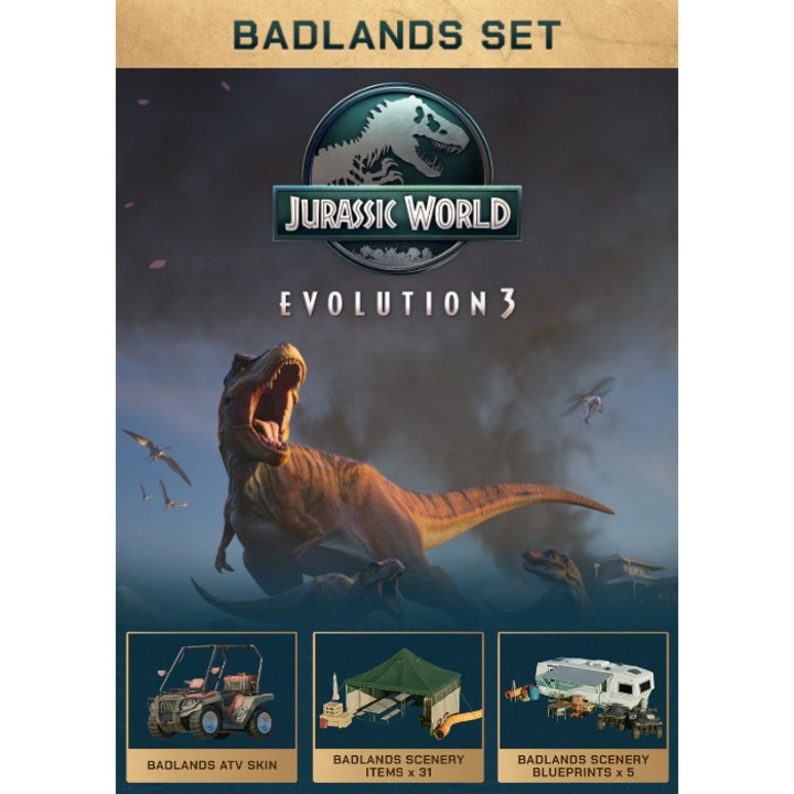 Joc Jurassic World Evolution 3 Badlands Set Pentru PC
