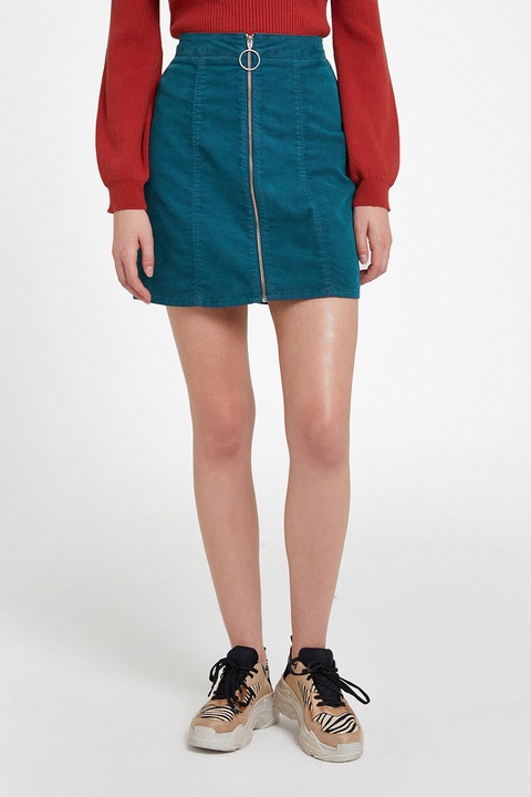 OXXO, Fusta din reiat cu fermoar, Albastru petrol, M