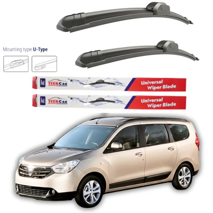 Stergatoare TeamCar pentru Dacia Lodgy ESTATE, KOMBI 2012 - 2015 – Set fata Flat