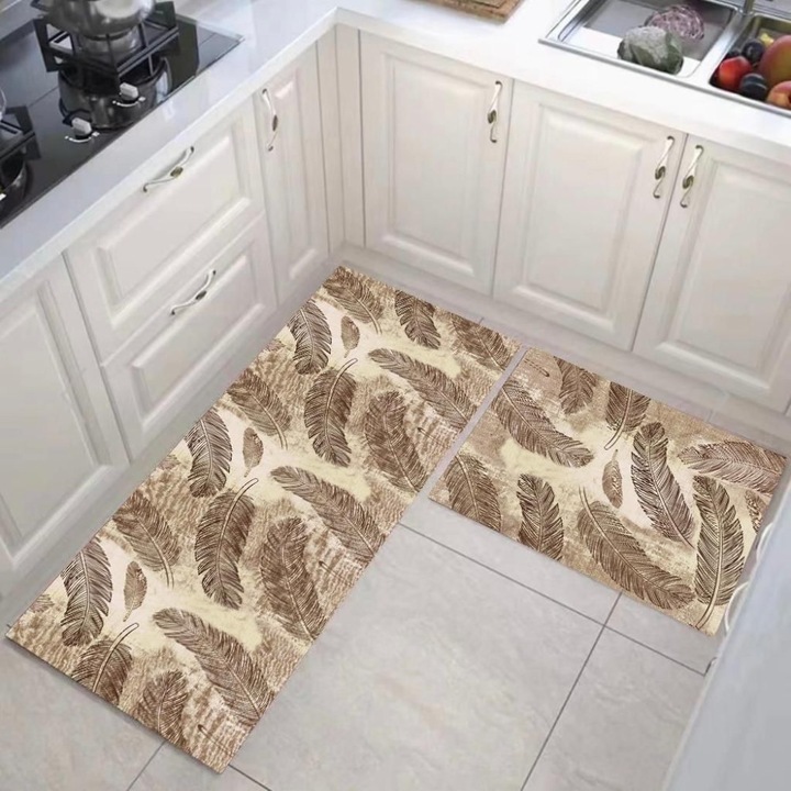 Set 2 Covorase Antiderapante pentru Bucatarie (50×60 cm & 50×120 cm)