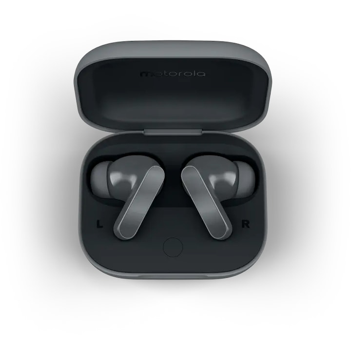 Căști wireless Motorola Buds Bass, Bluetooth 5.3, 9 ore autonomie, Negru