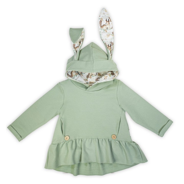 Nicol tunika póló, kapucnival, Fehér