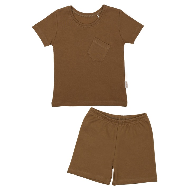 Set NICOL, pantaloni maro, Maro