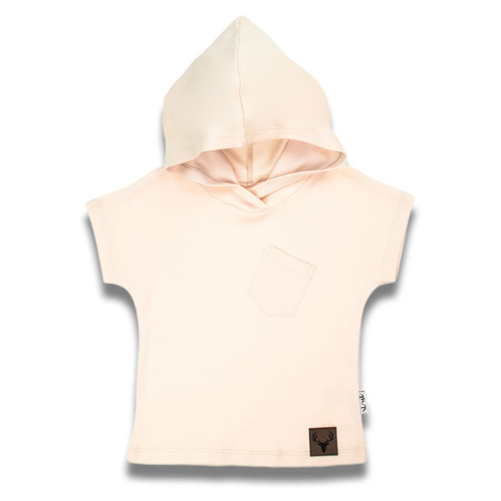 NICOL kapucnis pulóver, pamut, bézs, Bézs