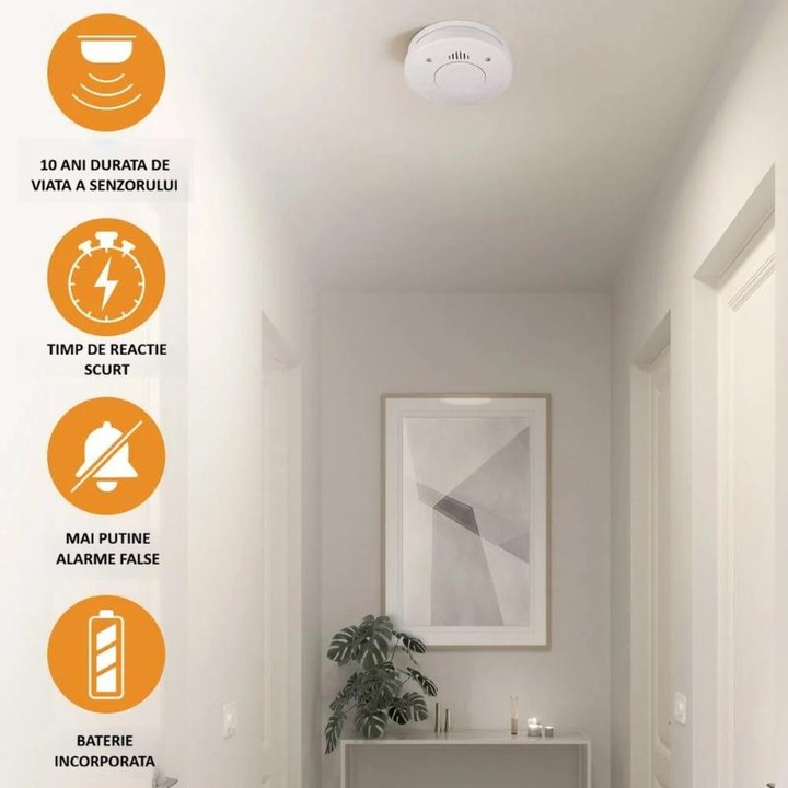 Автономен интелигентен детектор за дим Smartwares с оптичен сензор от ново поколение