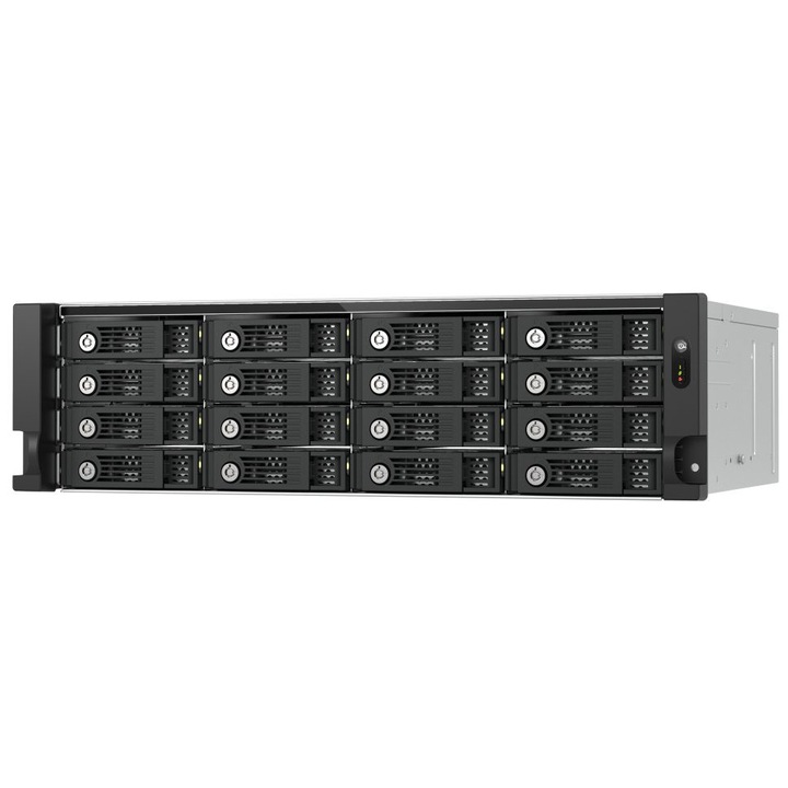 Carcasa HDD/SSD QNAP 16x 2.5/3.5", 2U, negru, gri