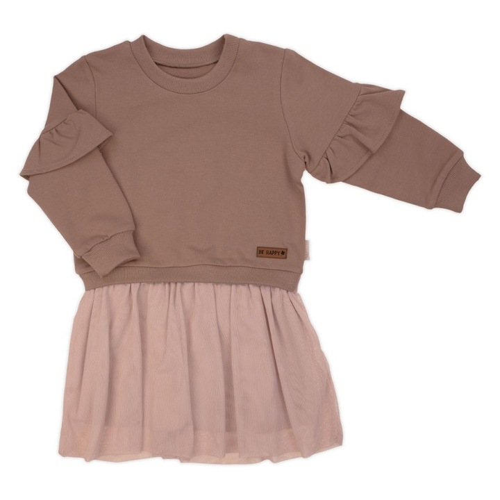 NICOL lányruha tüllel, bézs, 92 CM