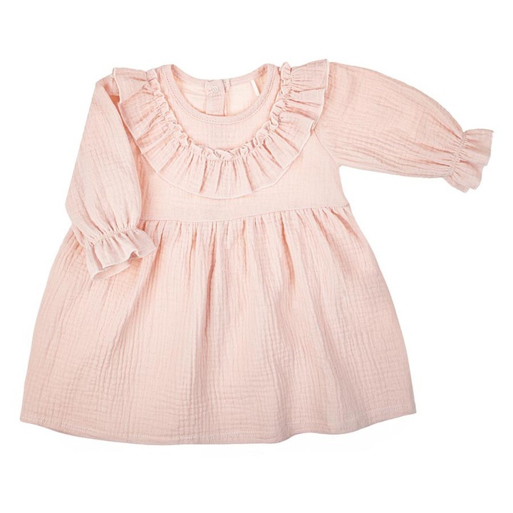 Rózsaszín muszlin ruha lányoknak, Rózsaszín