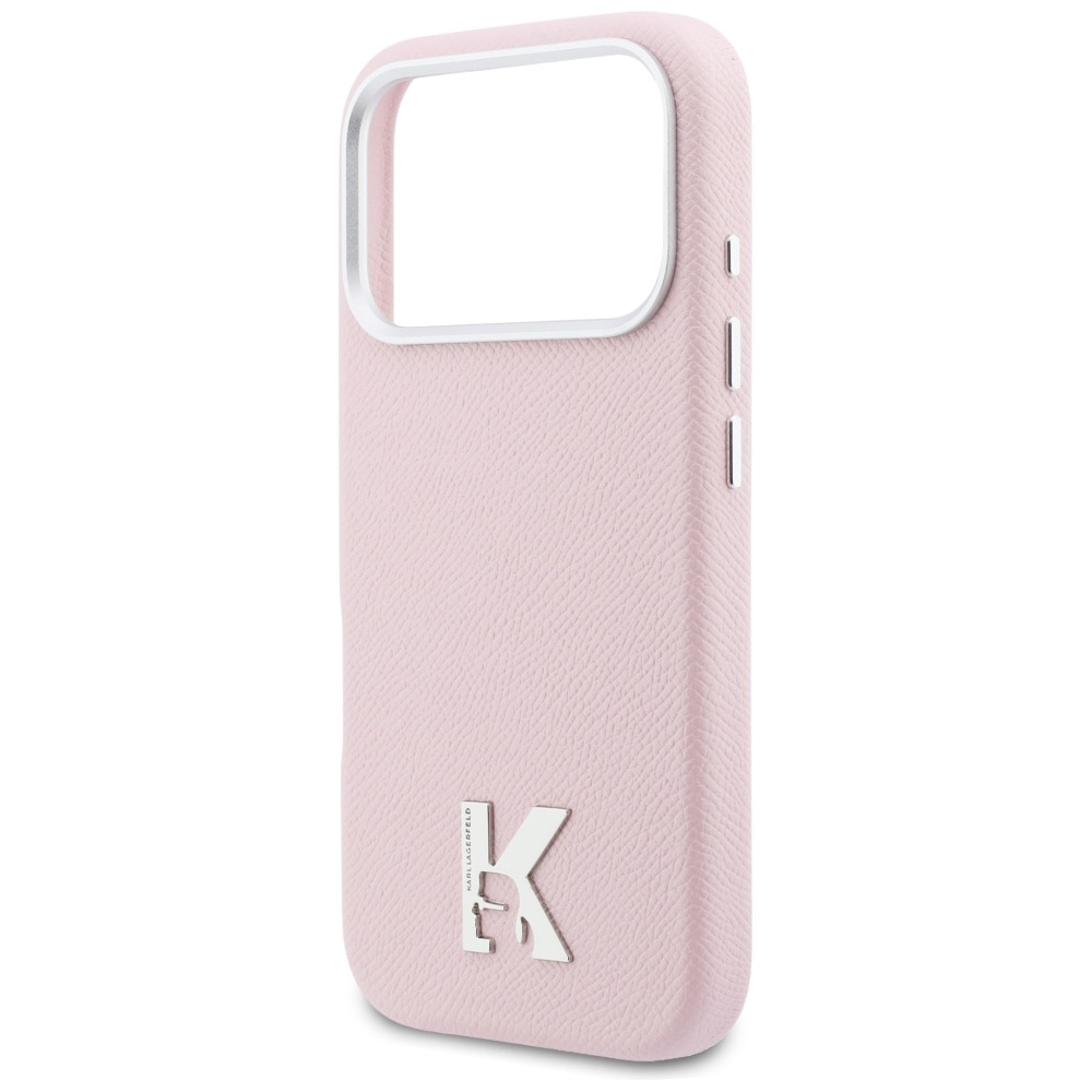 Etui telefon Karl Lagerfeld Karl Head Logo MagSafe roz, pentru iPhone 17 Pro Max