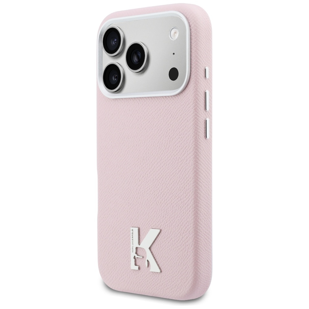 Etui telefon Karl Lagerfeld Karl Head Logo MagSafe roz, pentru iPhone 17 Pro Max