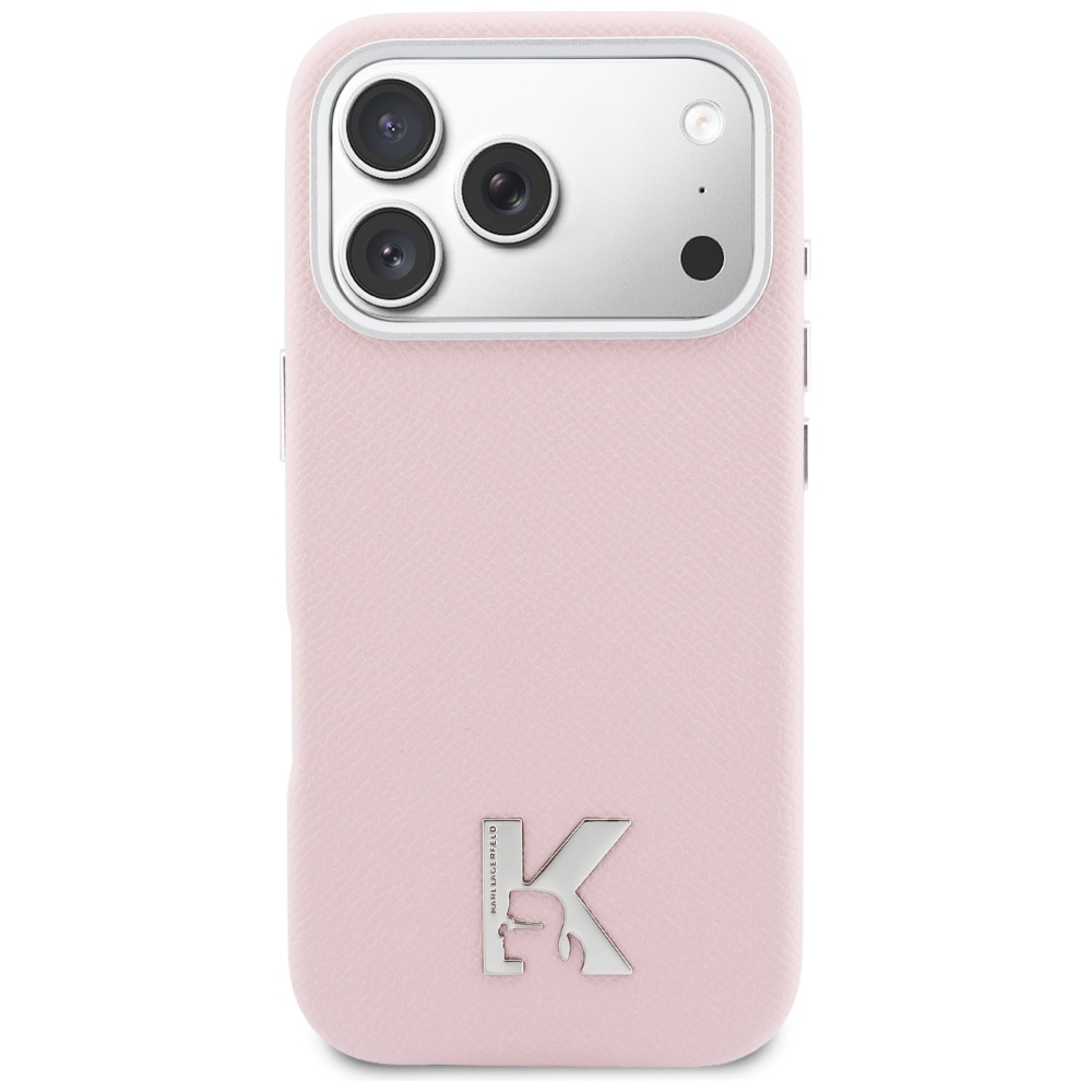 Etui telefon Karl Lagerfeld Karl Head Logo MagSafe roz, pentru iPhone 17 Pro Max
