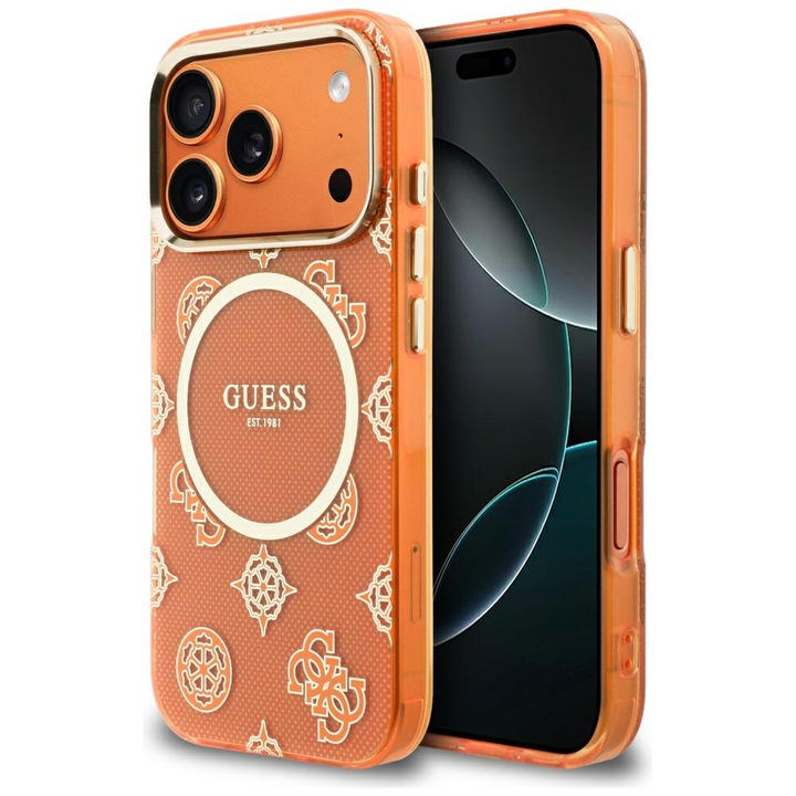 Калъф за телефон Guess IML Peony Dot MagSafe за iPhone 17 Pro